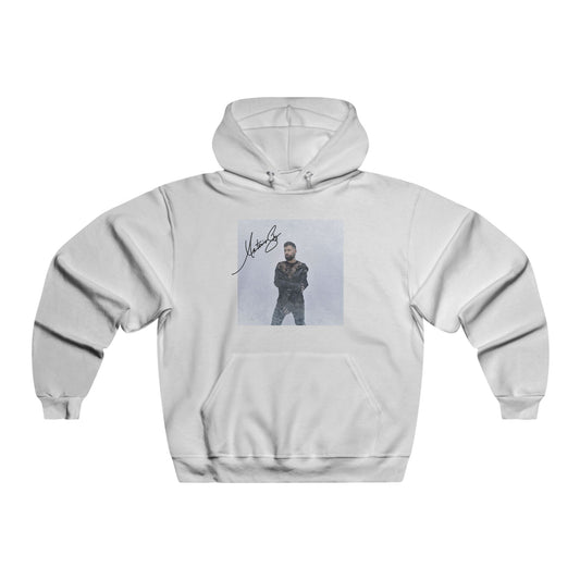 Men's Photo-Print Hoodie — Urban Portrait Graphic Sweatshirt