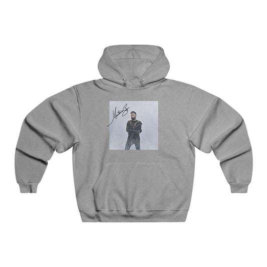 Men's Photo-Print Hoodie — Urban Portrait Graphic Sweatshirt