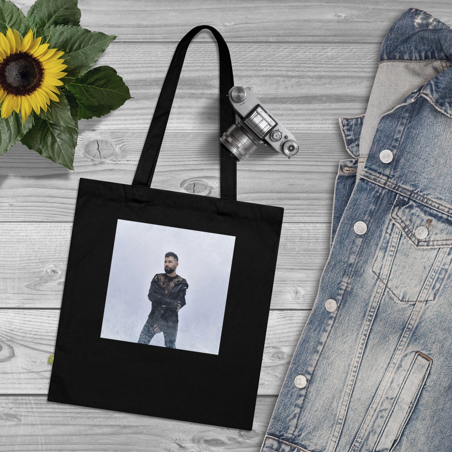 Signature Photo Tote Bag — Personalized Artist Portrait Organic Cotton Tote