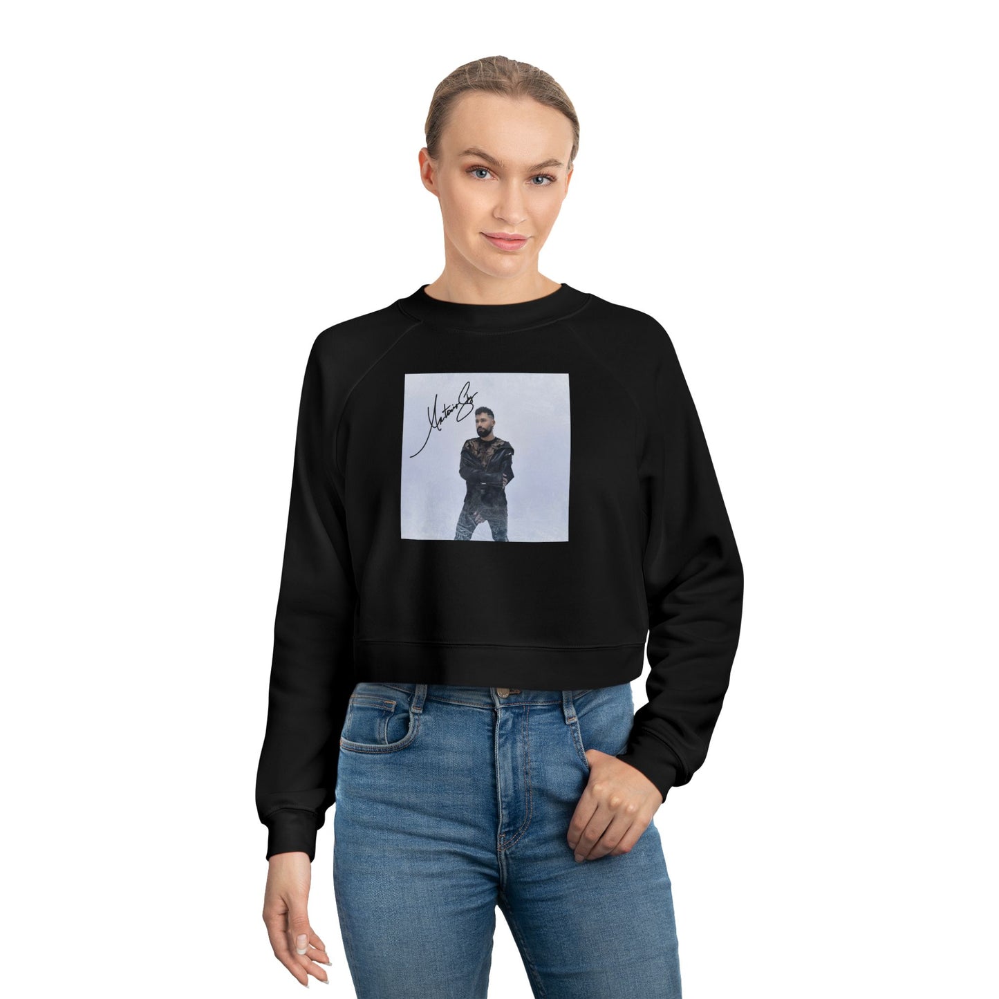 Cropped Pullover — Signed Artist Photo Crop Sweatshirt