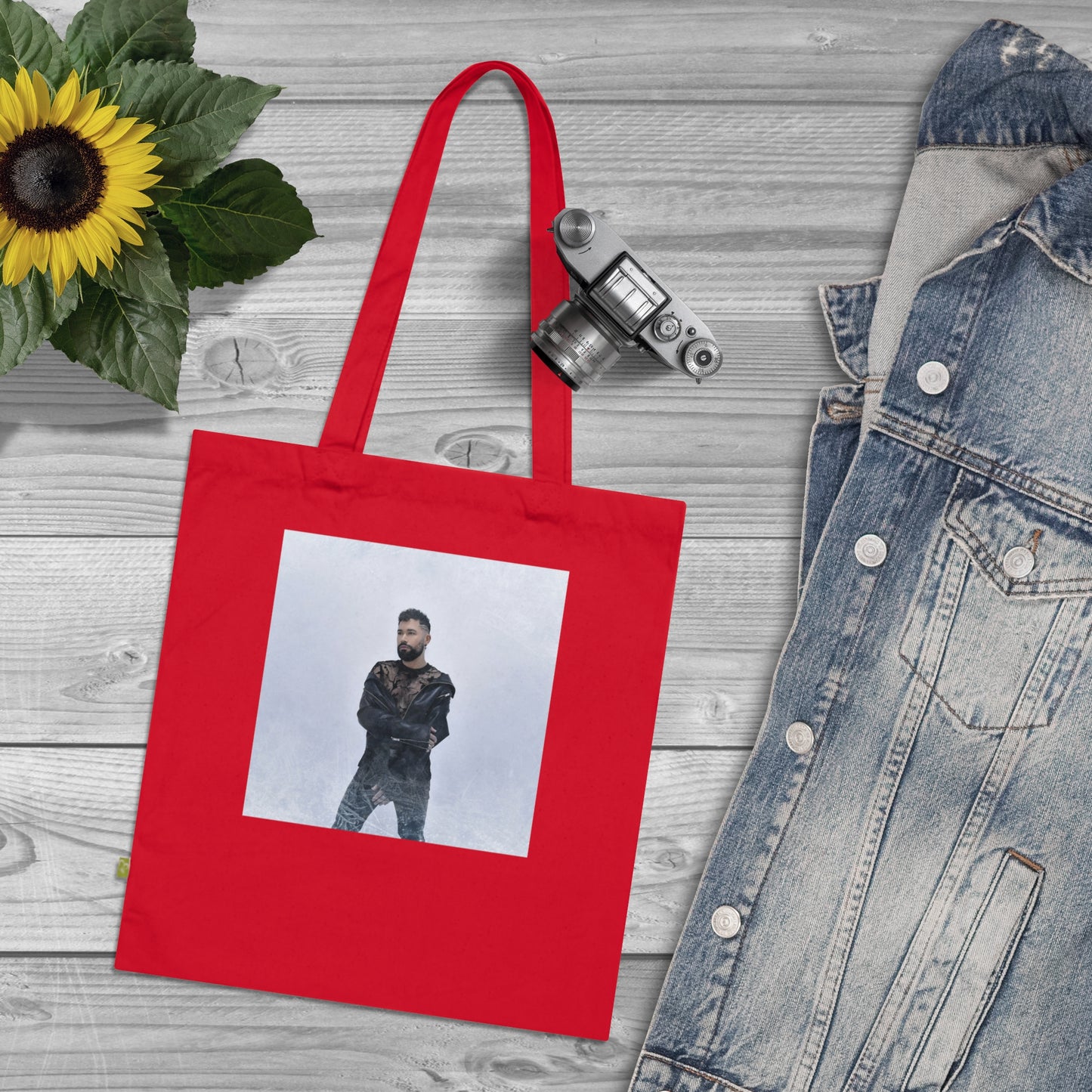 Signature Photo Tote Bag — Personalized Artist Portrait Organic Cotton Tote