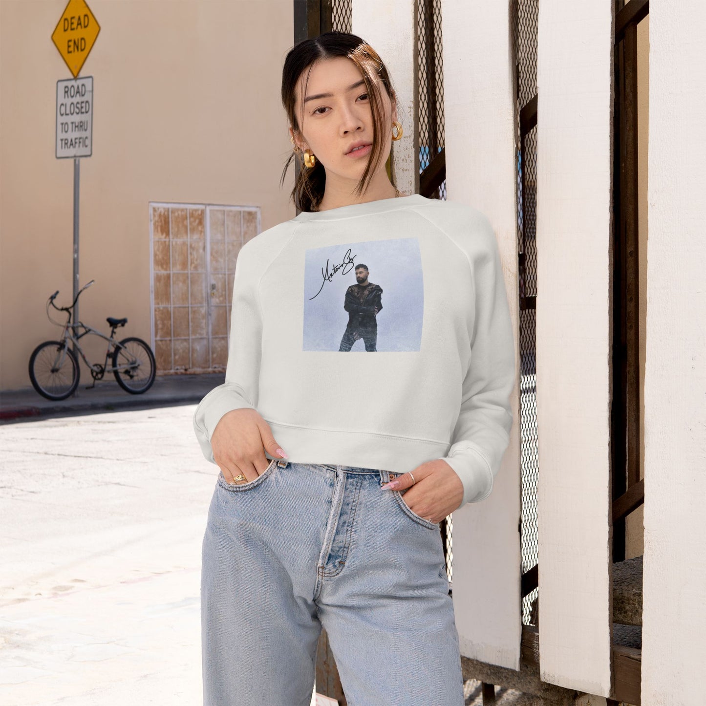 Cropped Pullover — Signed Artist Photo Crop Sweatshirt