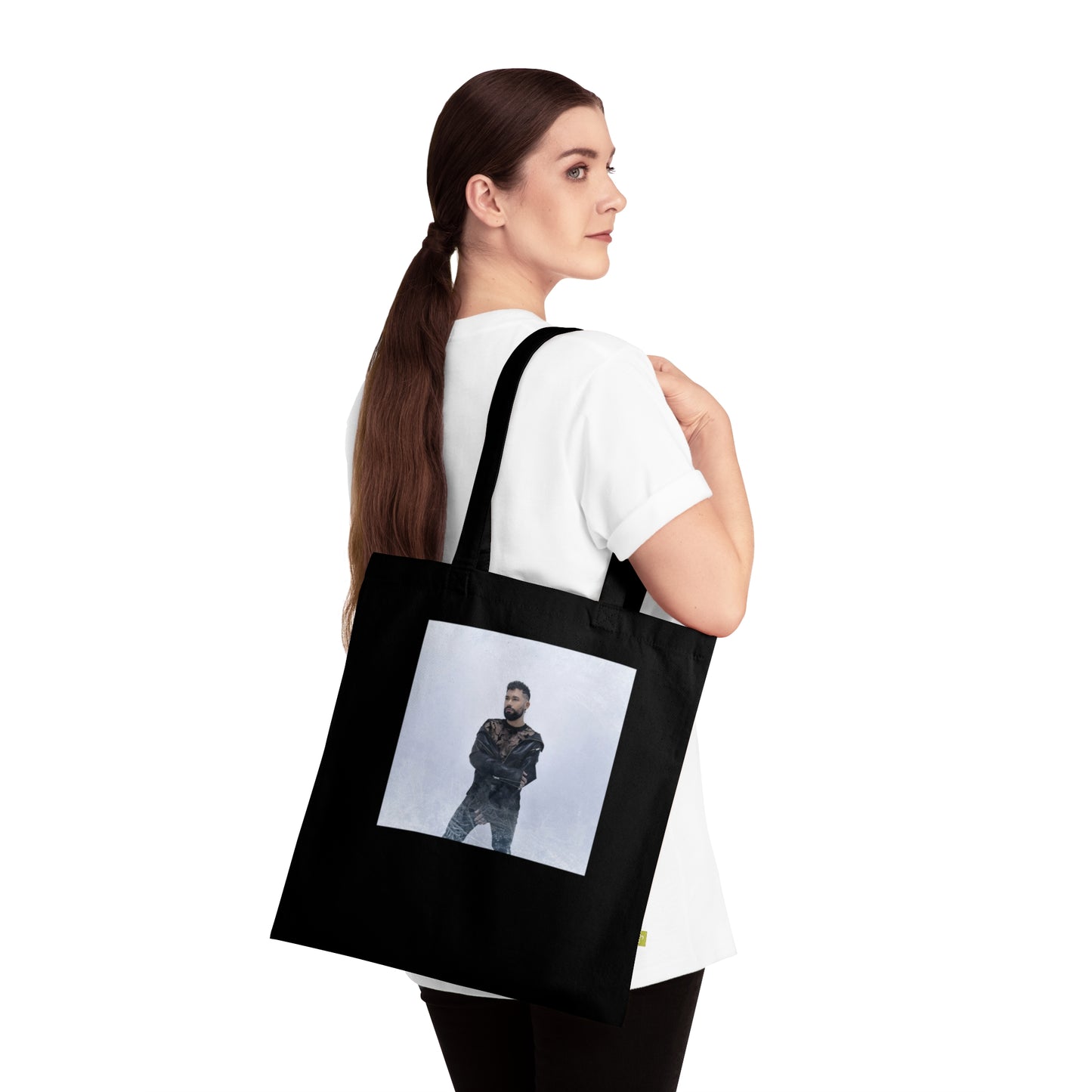 Signature Photo Tote Bag — Personalized Artist Portrait Organic Cotton Tote